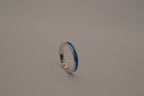 Blue Fire Opal Inlay Full Eternity Band Ring