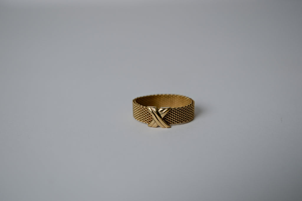 Vintage Avon Gold-tone Mesh Ring