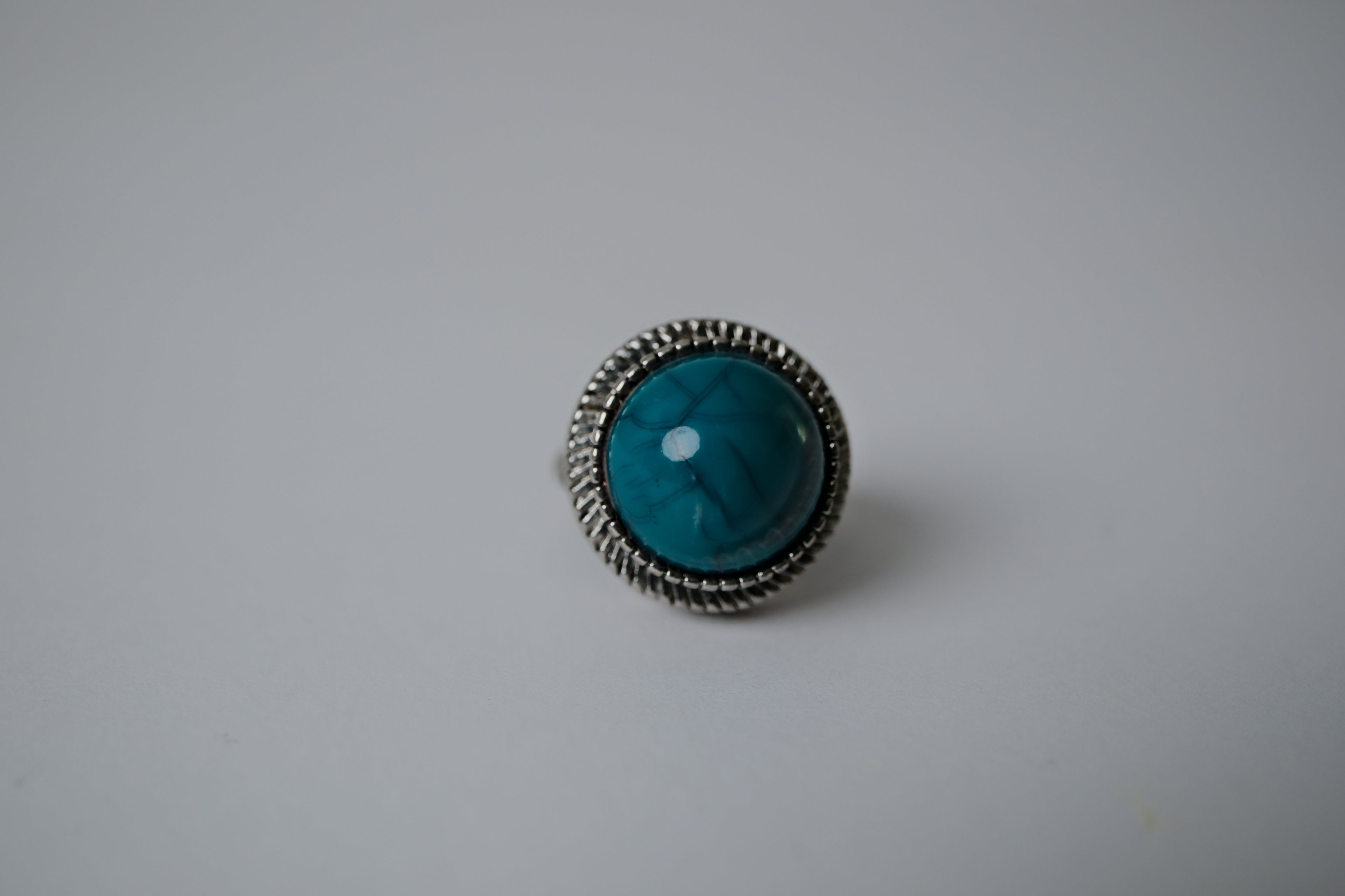 Vintage Silver Turquoise Statement Ring