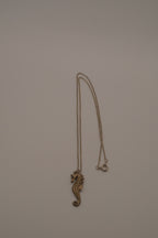 Brass Seahorse pendant necklace