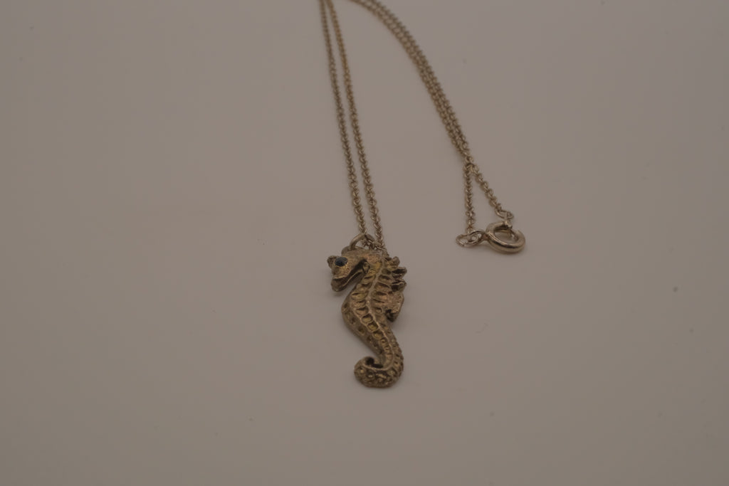 Brass Seahorse pendant necklace