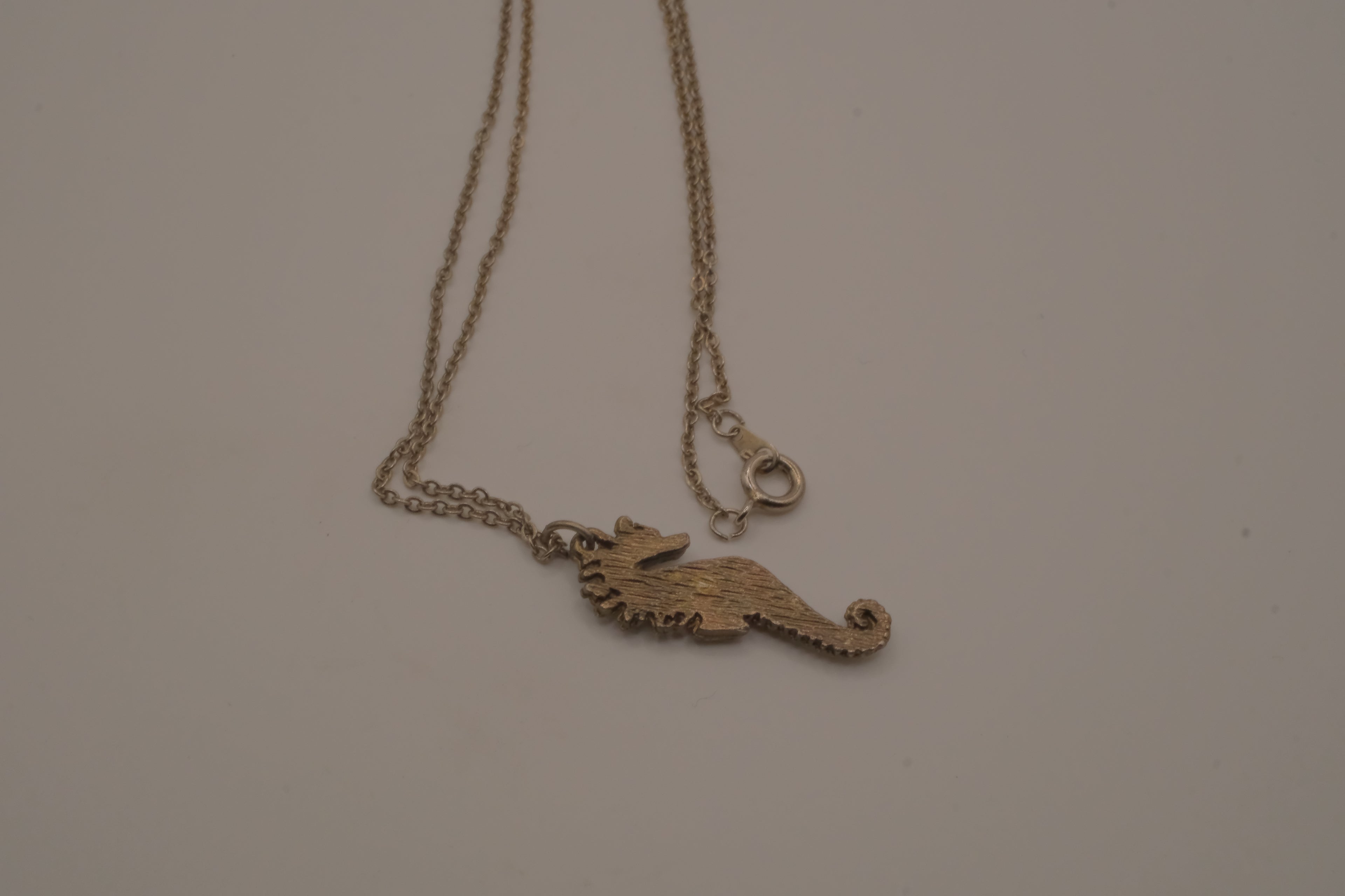 Brass Seahorse pendant necklace