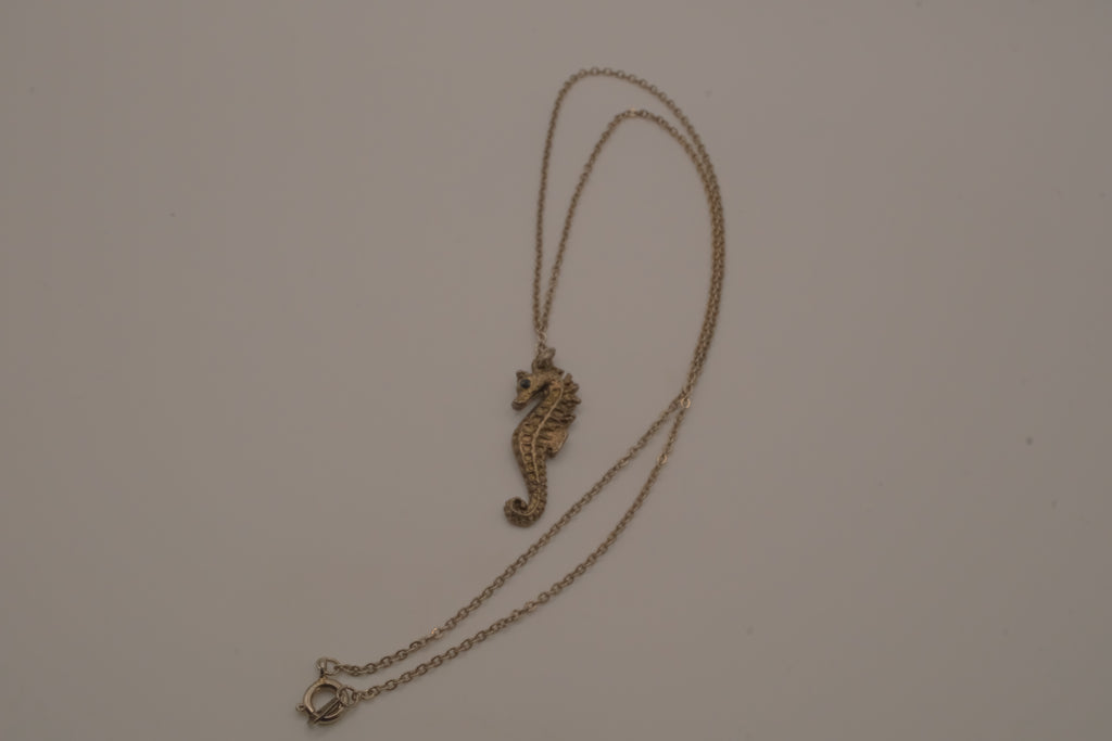 Brass Seahorse pendant necklace