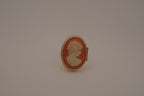 Vintage 1970s Avon Cameo Perfume Glace Locket Ring