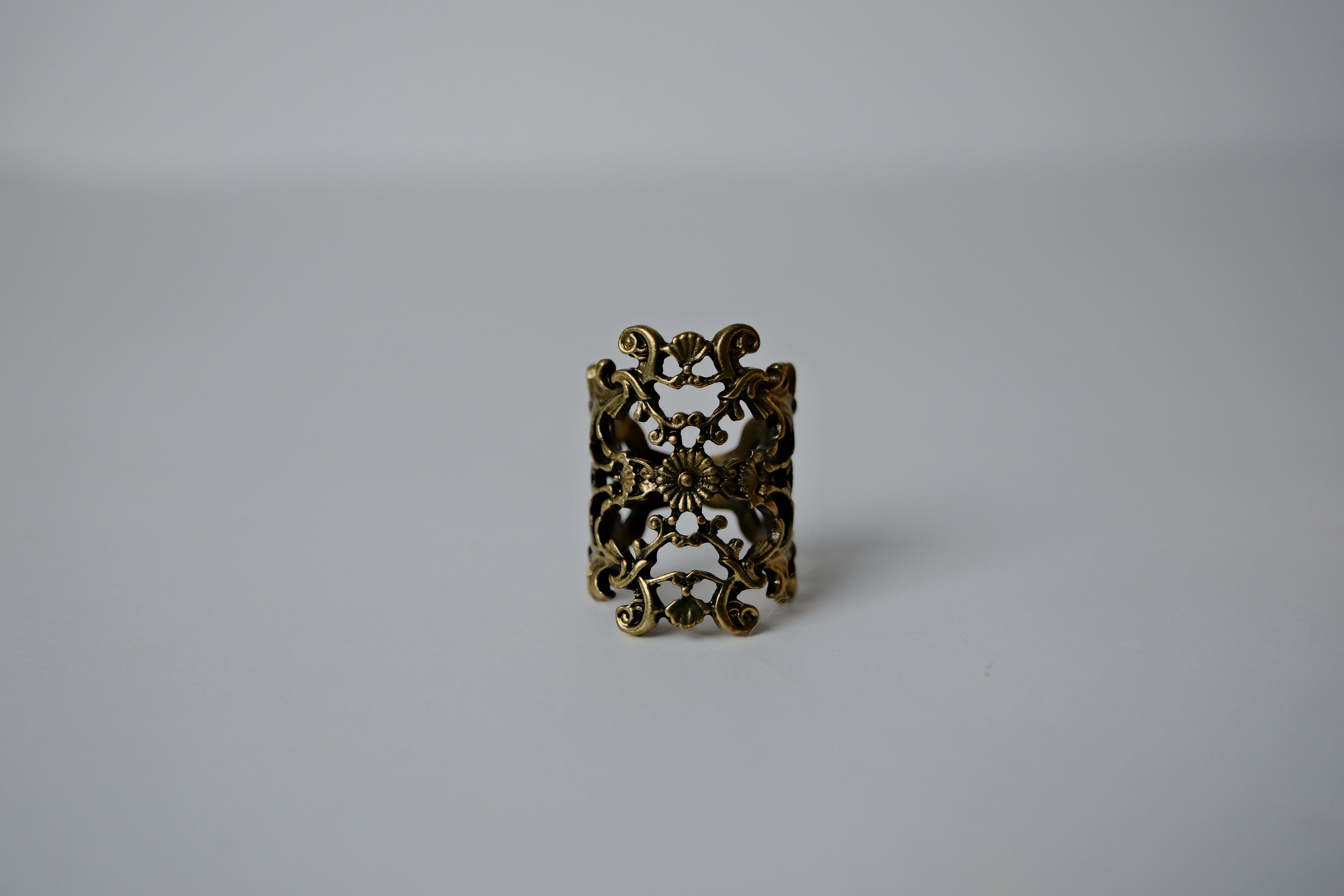 Vintage Flower Brass Ring