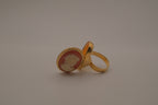 Vintage 1970s Avon Cameo Perfume Glace Locket Ring