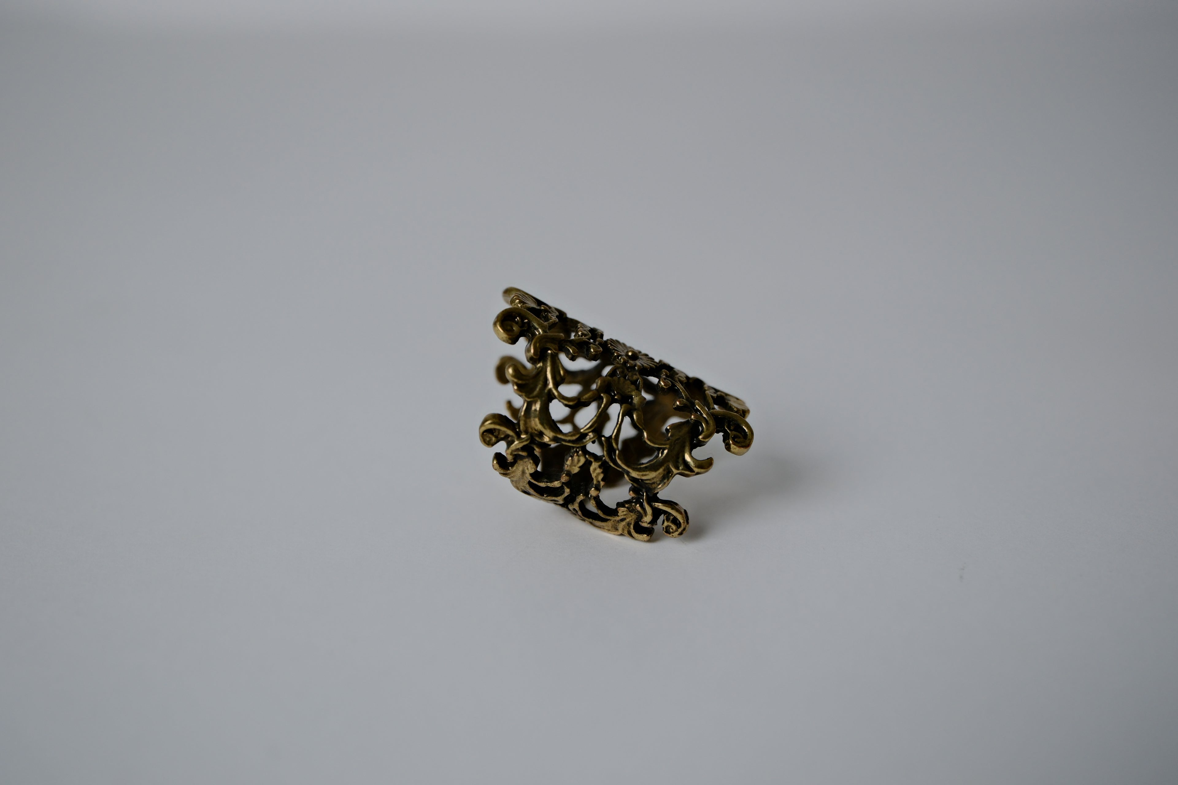 Vintage Flower Brass Ring