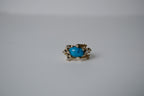 Vintage Gold Turquoise Cocktail Ring