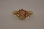 Vintage gold cameo bangle bracelet