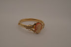 Vintage gold cameo bangle bracelet