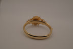 Vintage gold cameo bangle bracelet