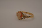 Vintage gold cameo bangle bracelet