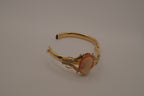 Vintage gold cameo bangle bracelet