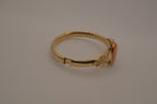 Vintage gold cameo bangle bracelet