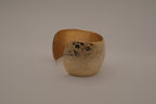 Vintage gold-toned floral engraved cuff bracelet