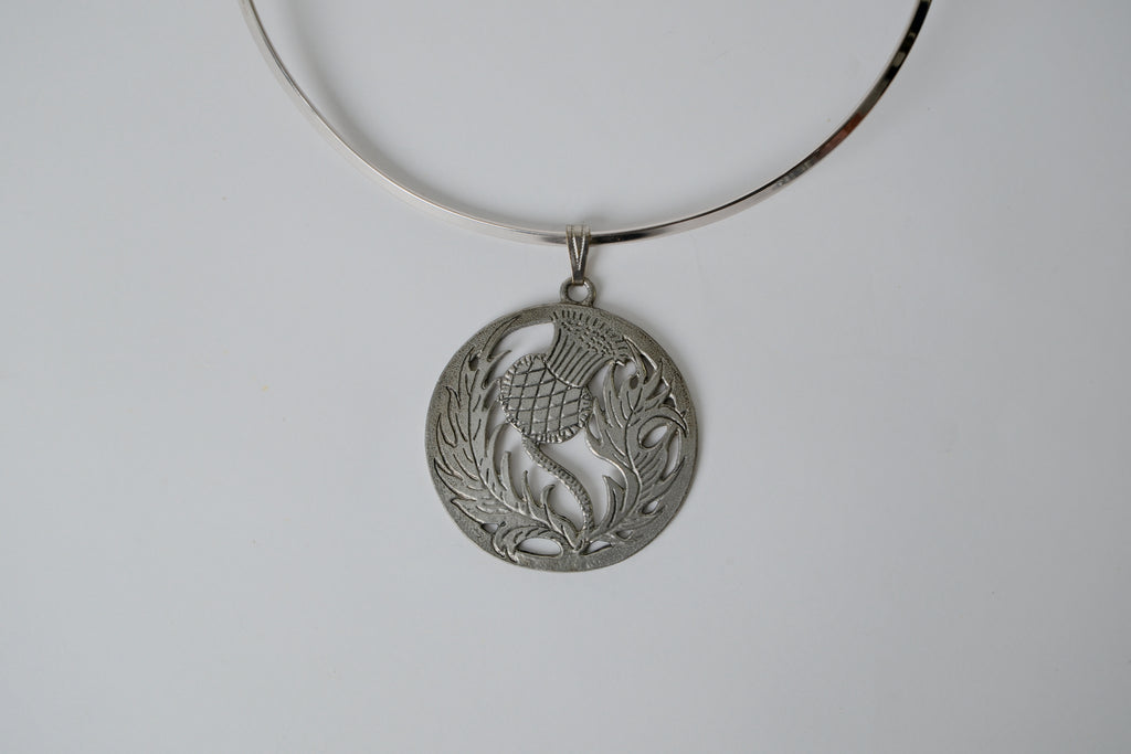 Vintage Silver Statement Cuff Necklace