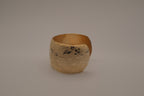 Vintage gold-toned floral engraved cuff bracelet
