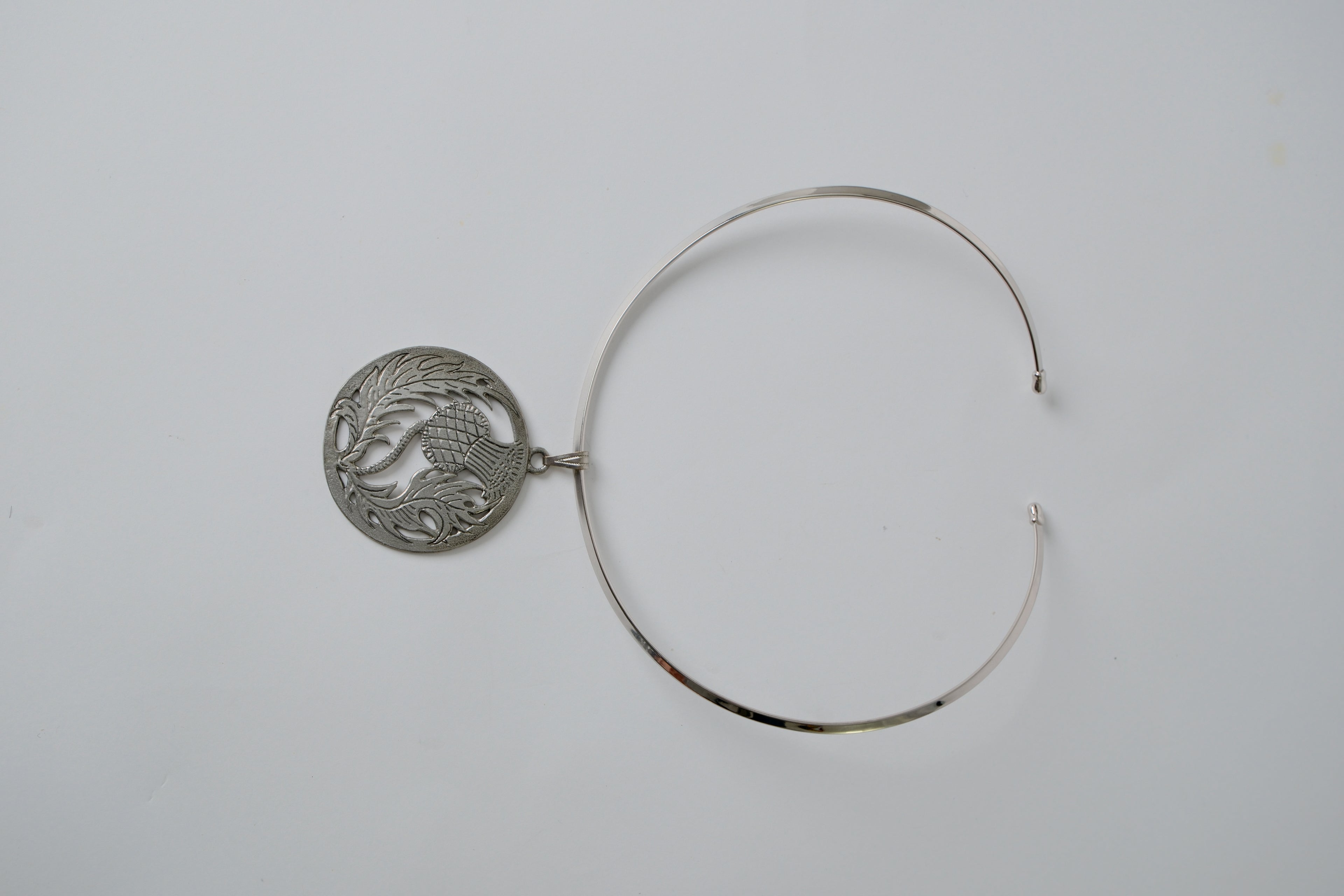 Vintage Silver Statement Cuff Necklace