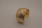 Vintage gold-toned floral engraved cuff bracelet