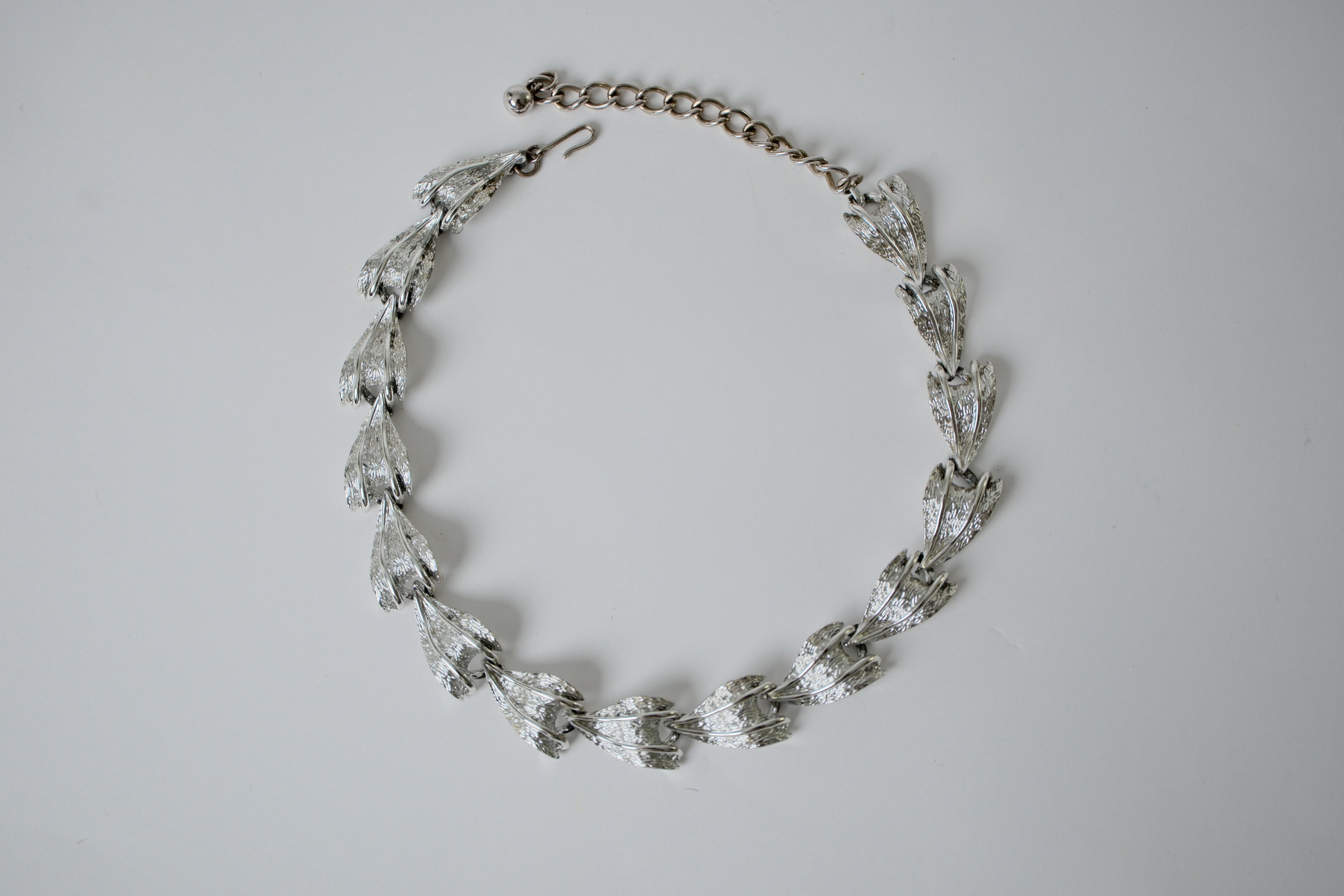 Vintage Coro Leaf Link Necklace