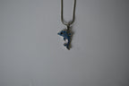 Vintage Sterling Silver Dolphin Rhinestone Necklace