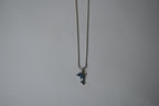 Vintage Sterling Silver Dolphin Rhinestone Necklace