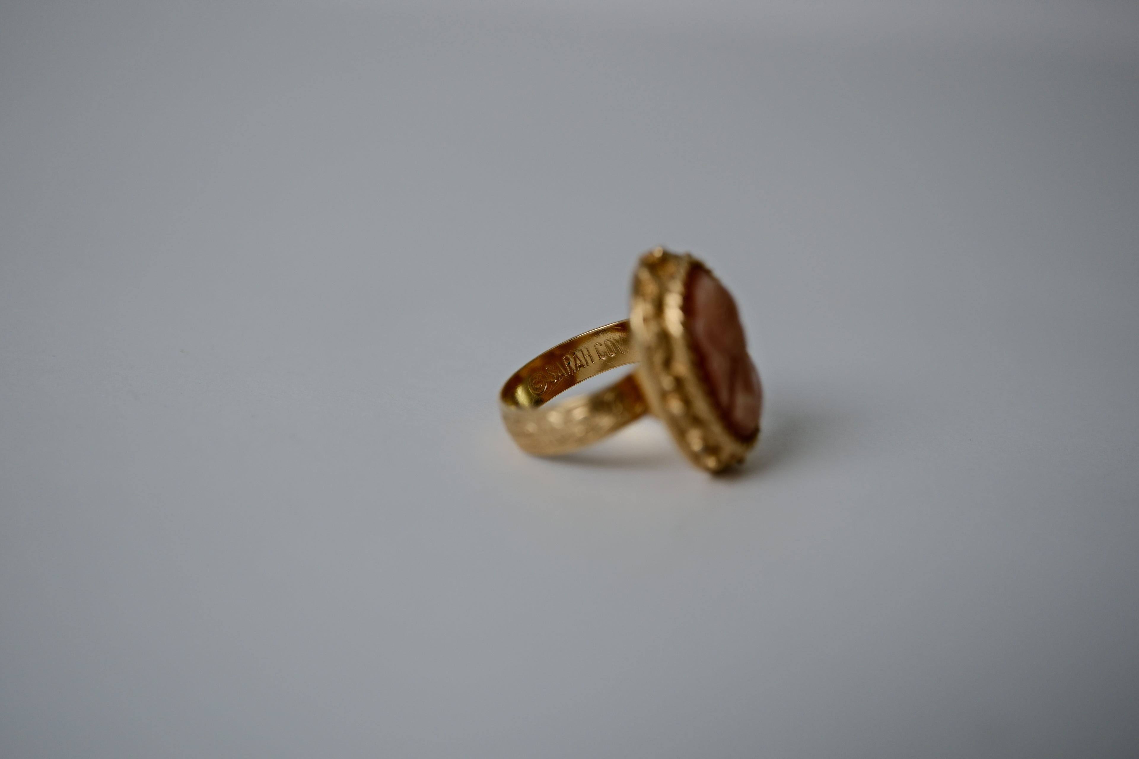 Vintage Sarah Cov Cameo Portrait Ring
