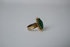 Vintage Slag Glass Cabachon Ring
