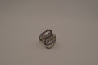 Blue Waves Rhinestone Ring