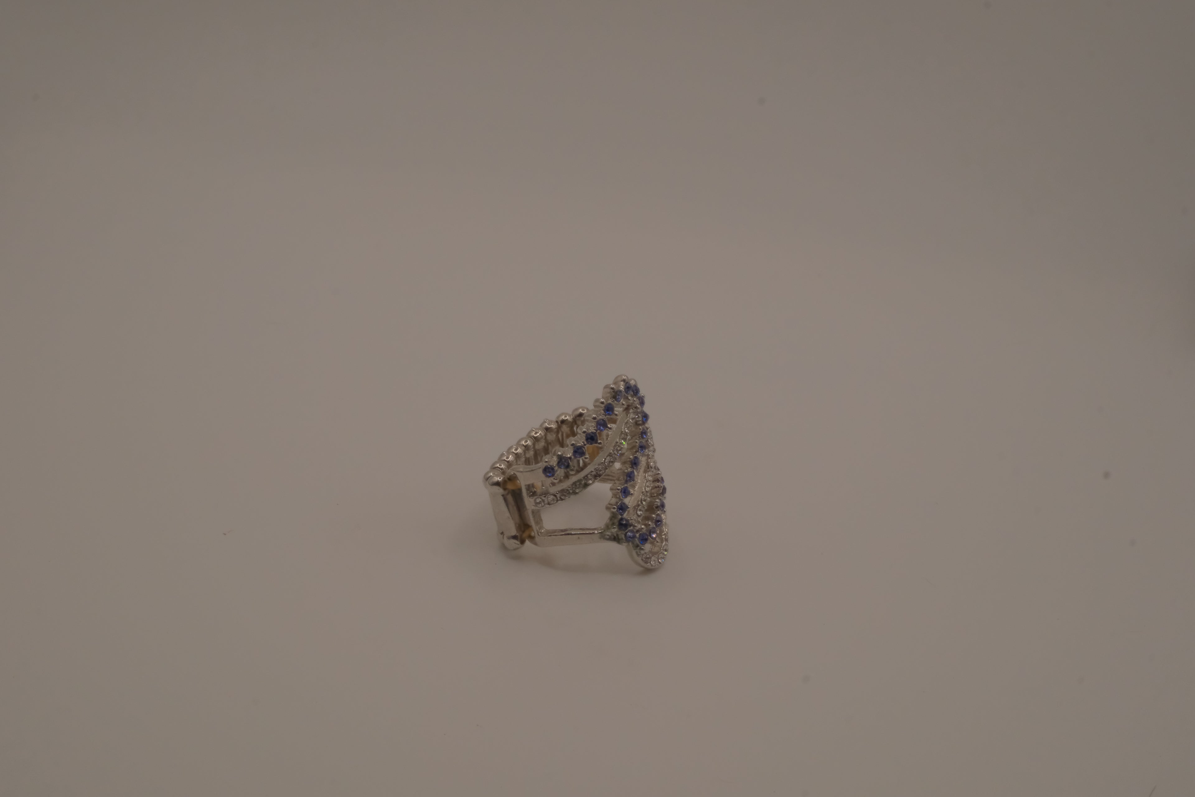 Blue Waves Rhinestone Ring