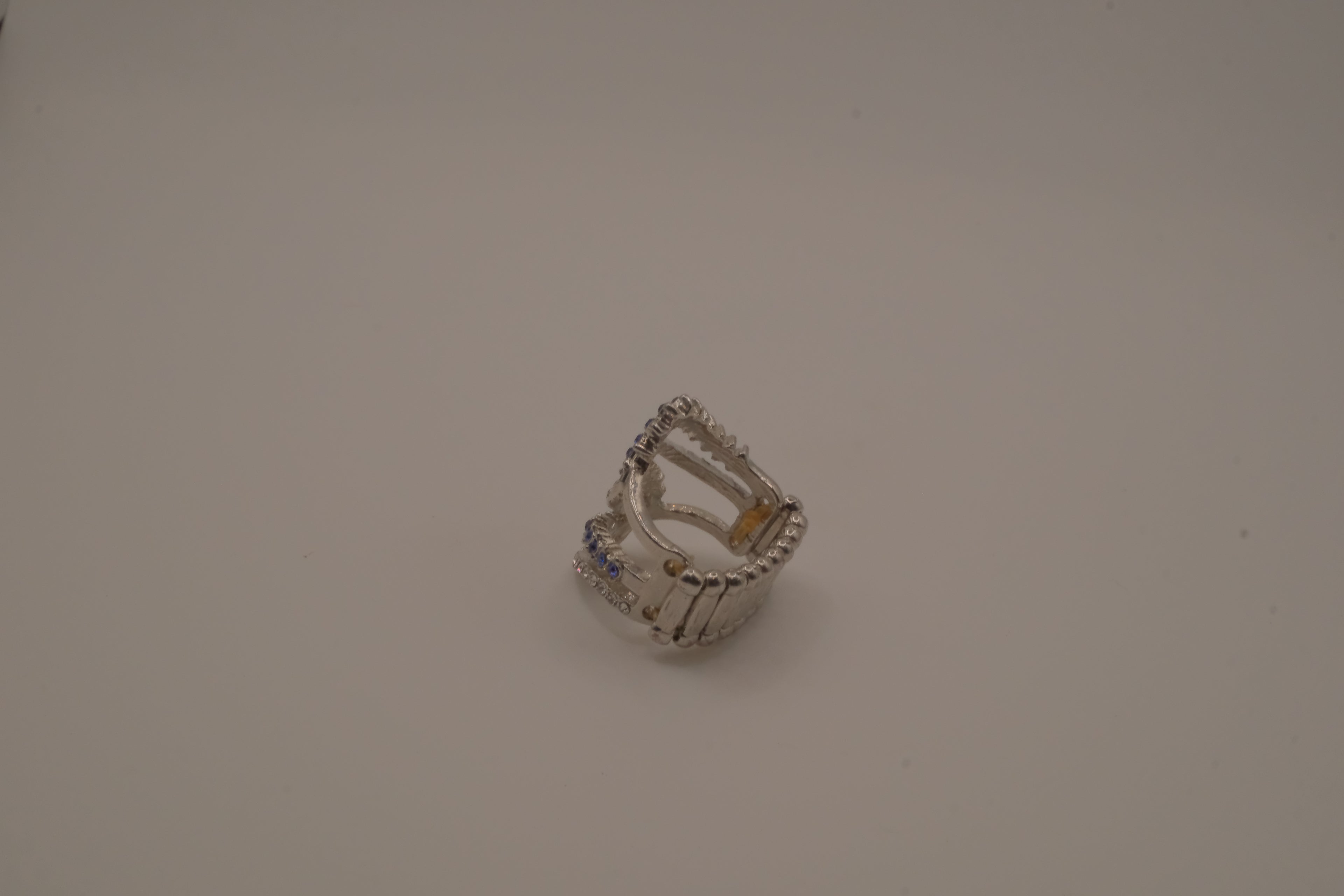 Blue Waves Rhinestone Ring