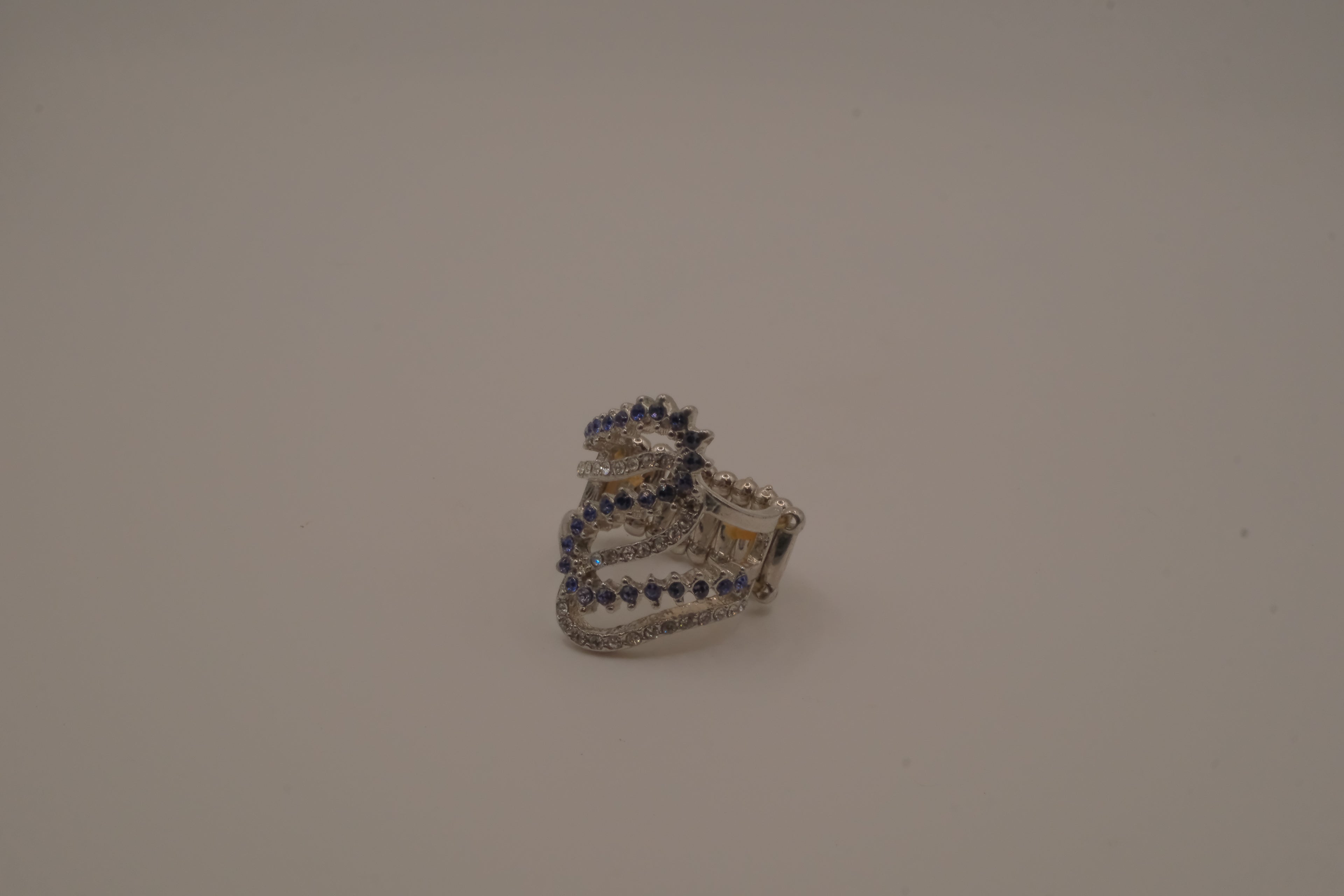 Blue Waves Rhinestone Ring