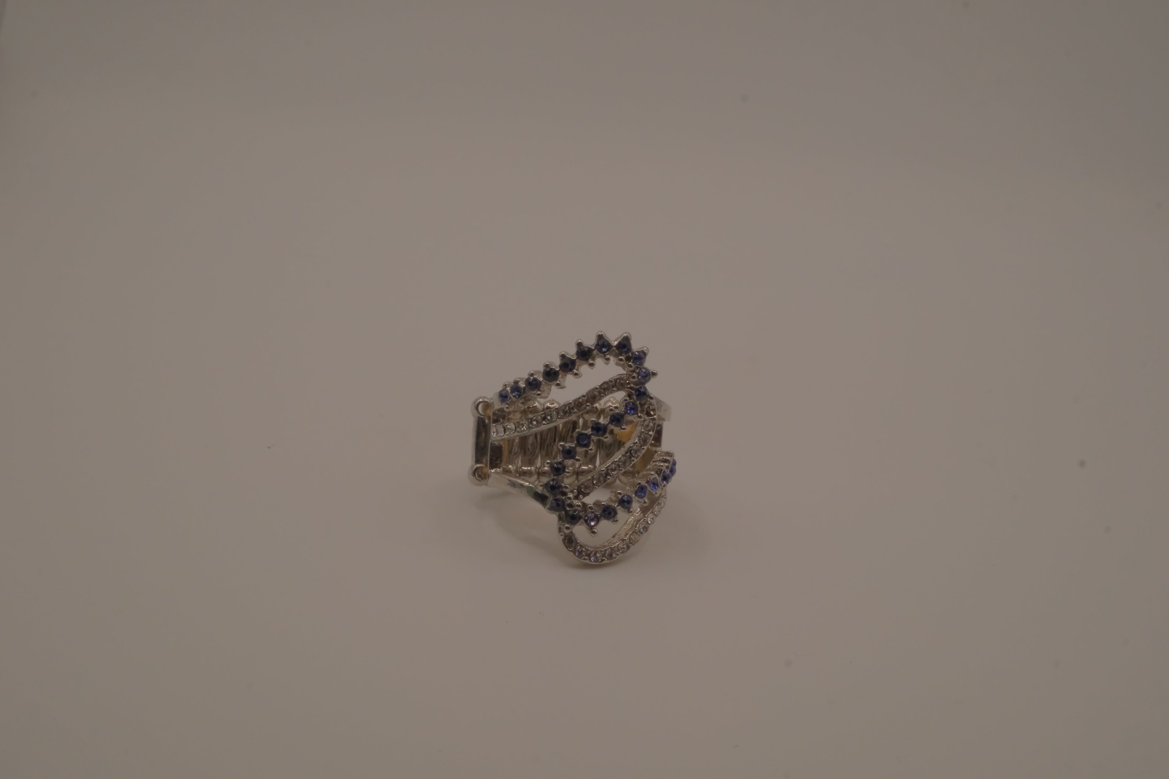 Blue Waves Rhinestone Ring