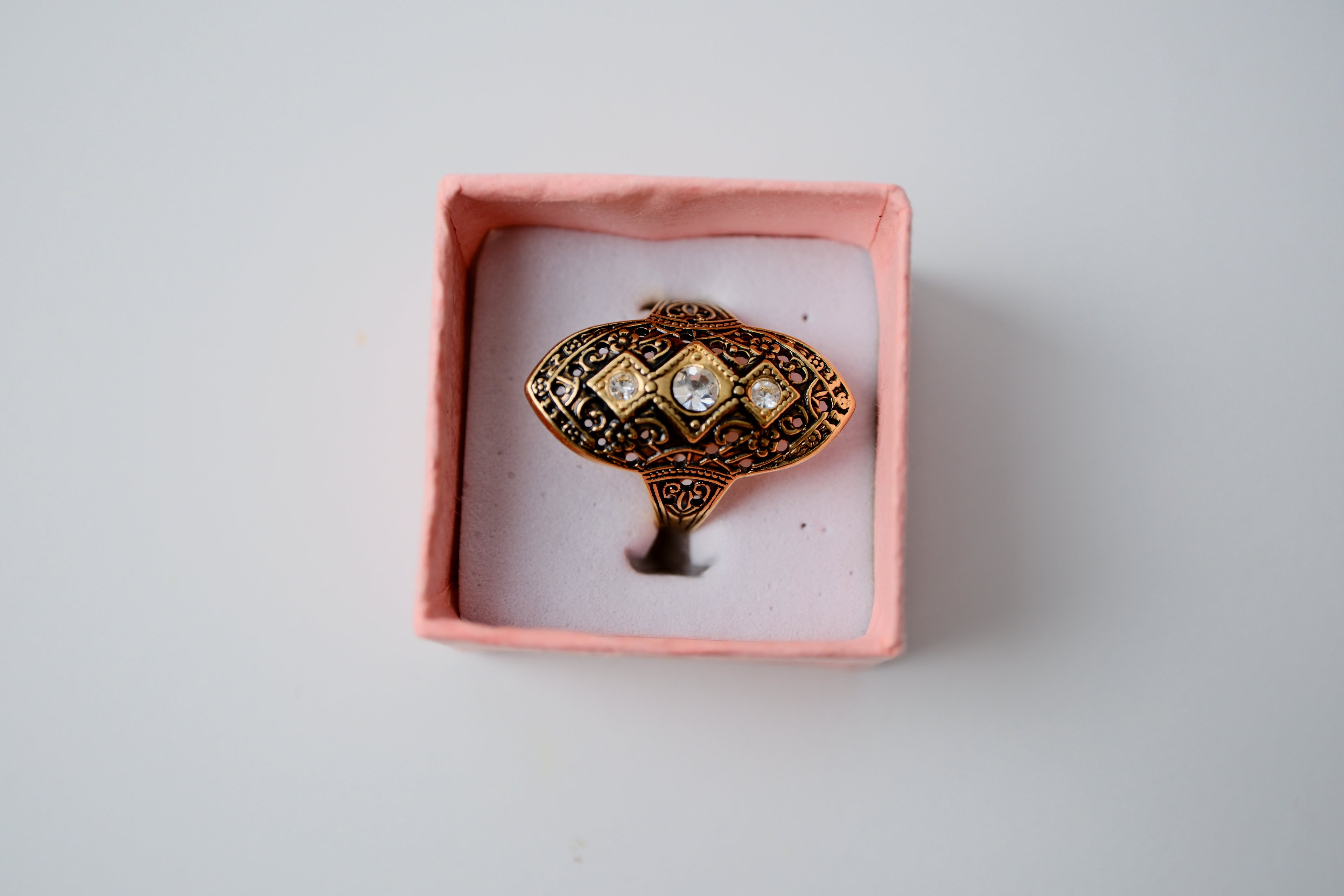 Vintage Sterling Silver Gold Vermeil Ring&nbsp;