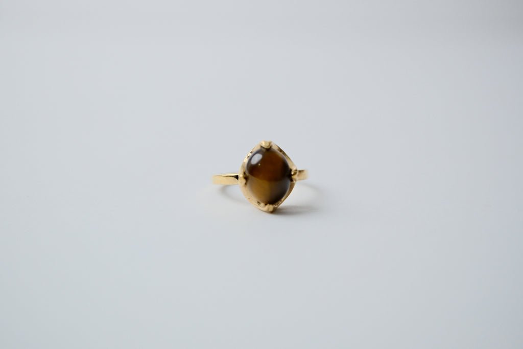 Vintage Tiger Eye Gold Ring