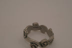 Carved blooming roses ring