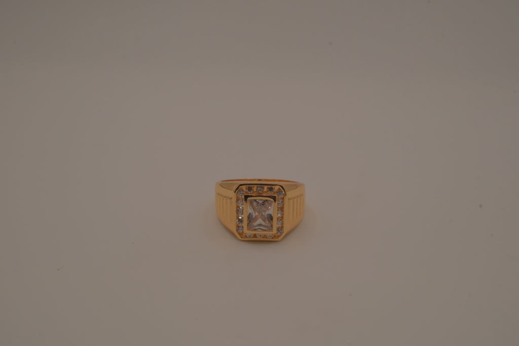 Men's gold signet ring