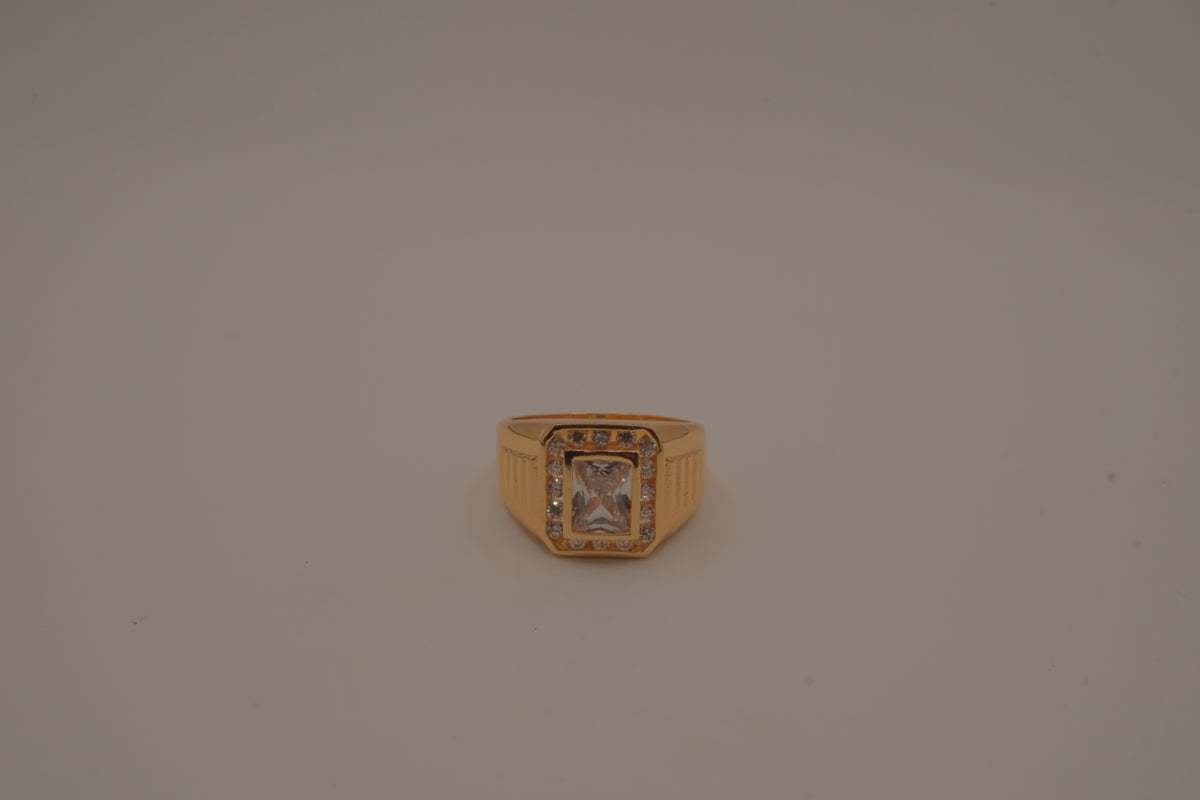 Men's gold signet ring