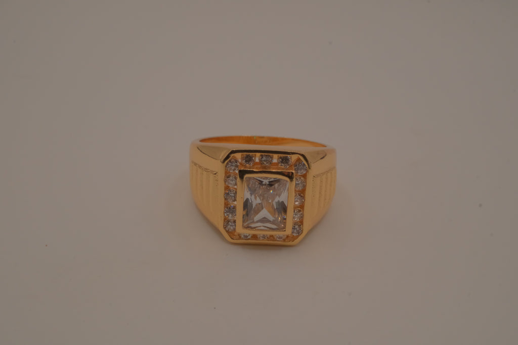 Men's gold signet ring