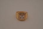 Men's gold signet ring