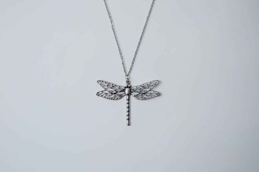 Vintage Silver Dragonfly Necklace