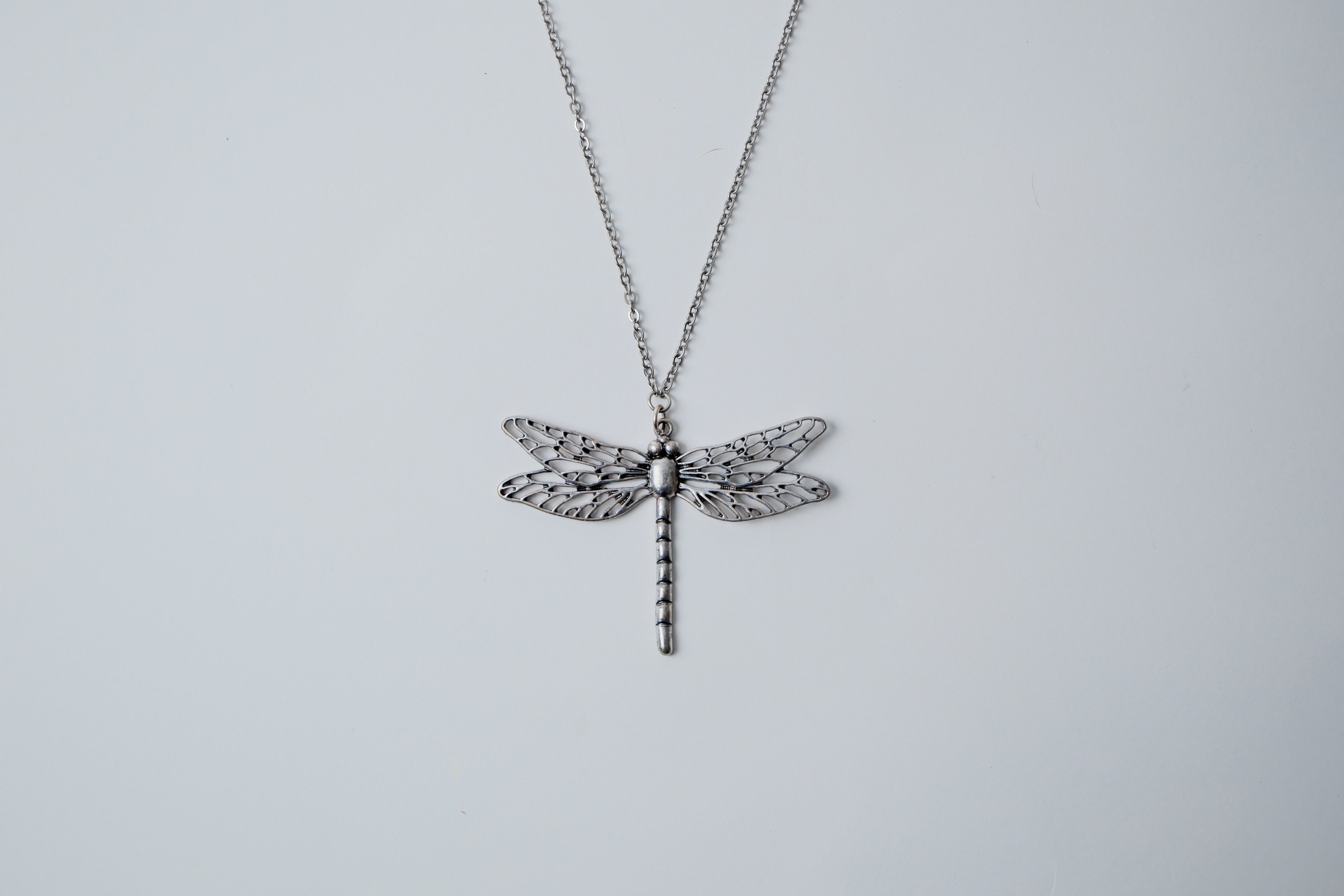 Vintage Silver Dragonfly Necklace