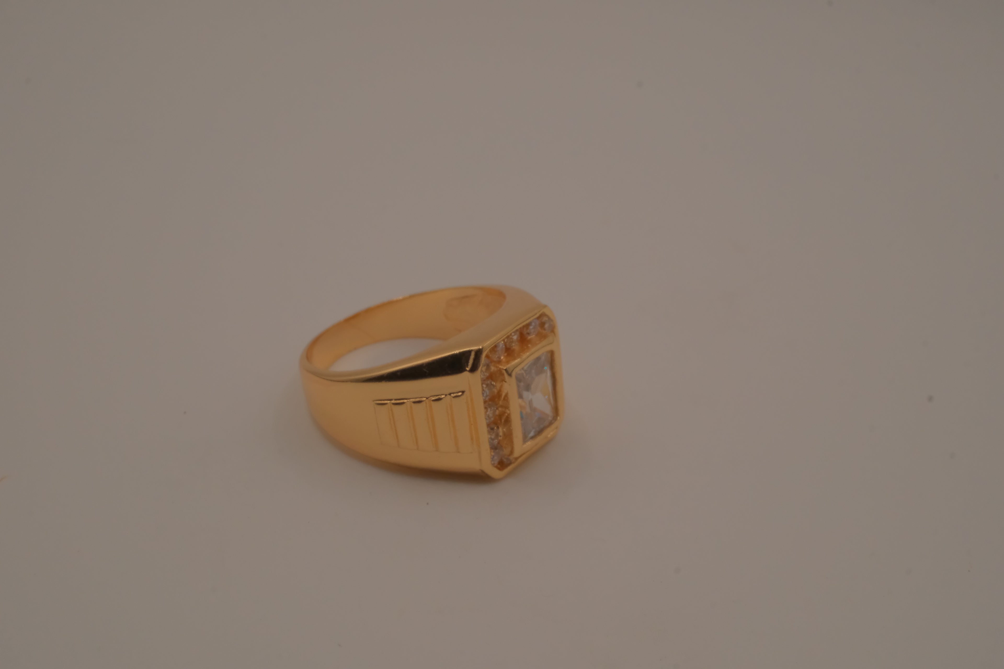 Men's gold signet ring