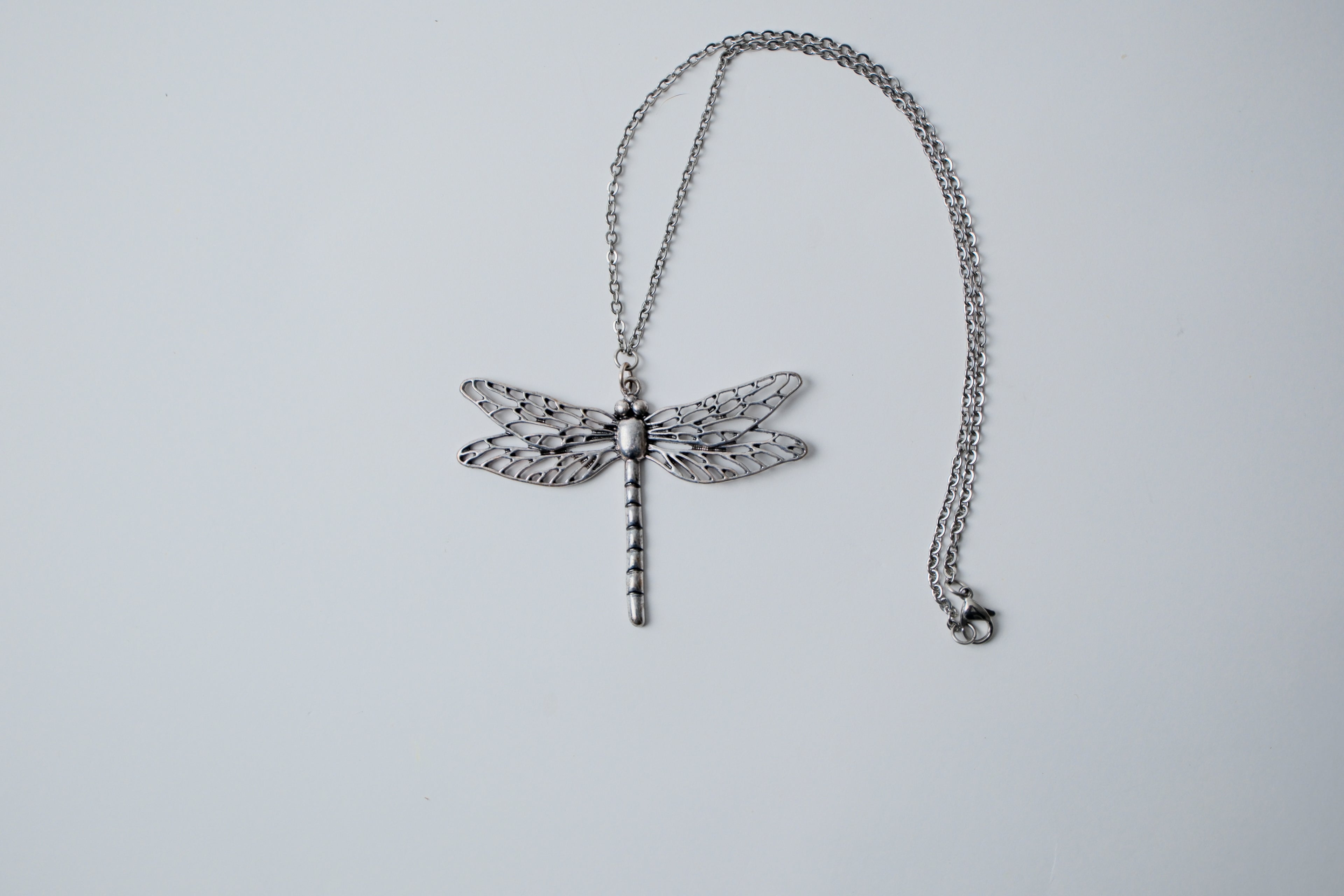 Vintage Silver Dragonfly Necklace
