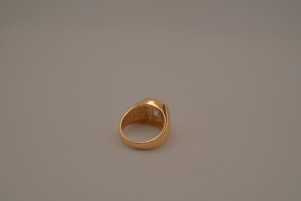Men's gold signet ring