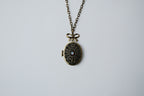 Vintage Bronze Bow Locket Necklace
