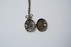 Vintage Bronze Bow Locket Necklace