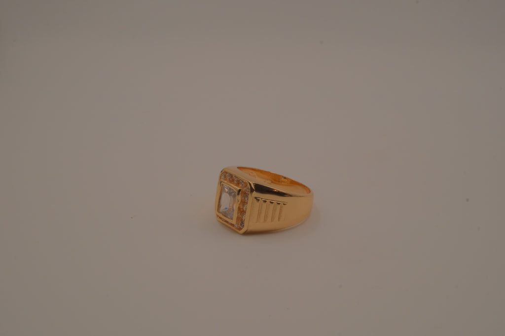 Men's gold signet ring