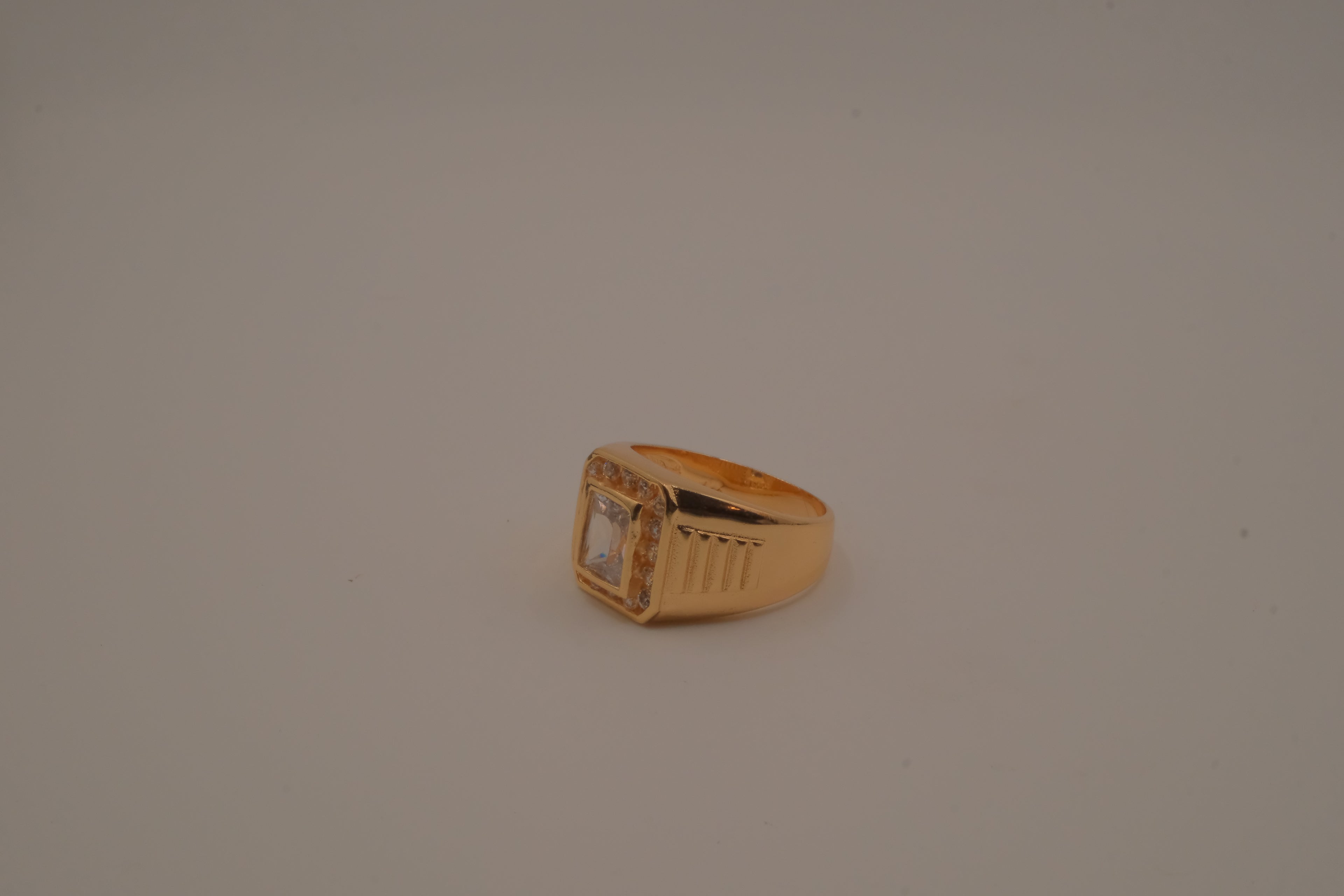 Men's gold signet ring