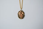 Vintage Gold Rose Boquet Necklace